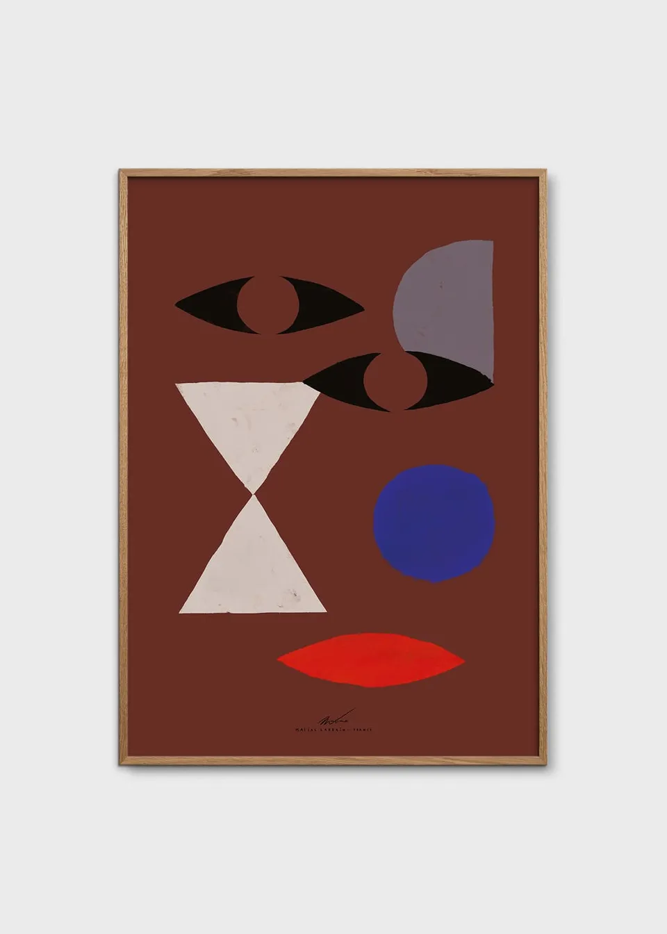 The Poster Club Abstract Face Poster 30x40 cm Gesicht Braun