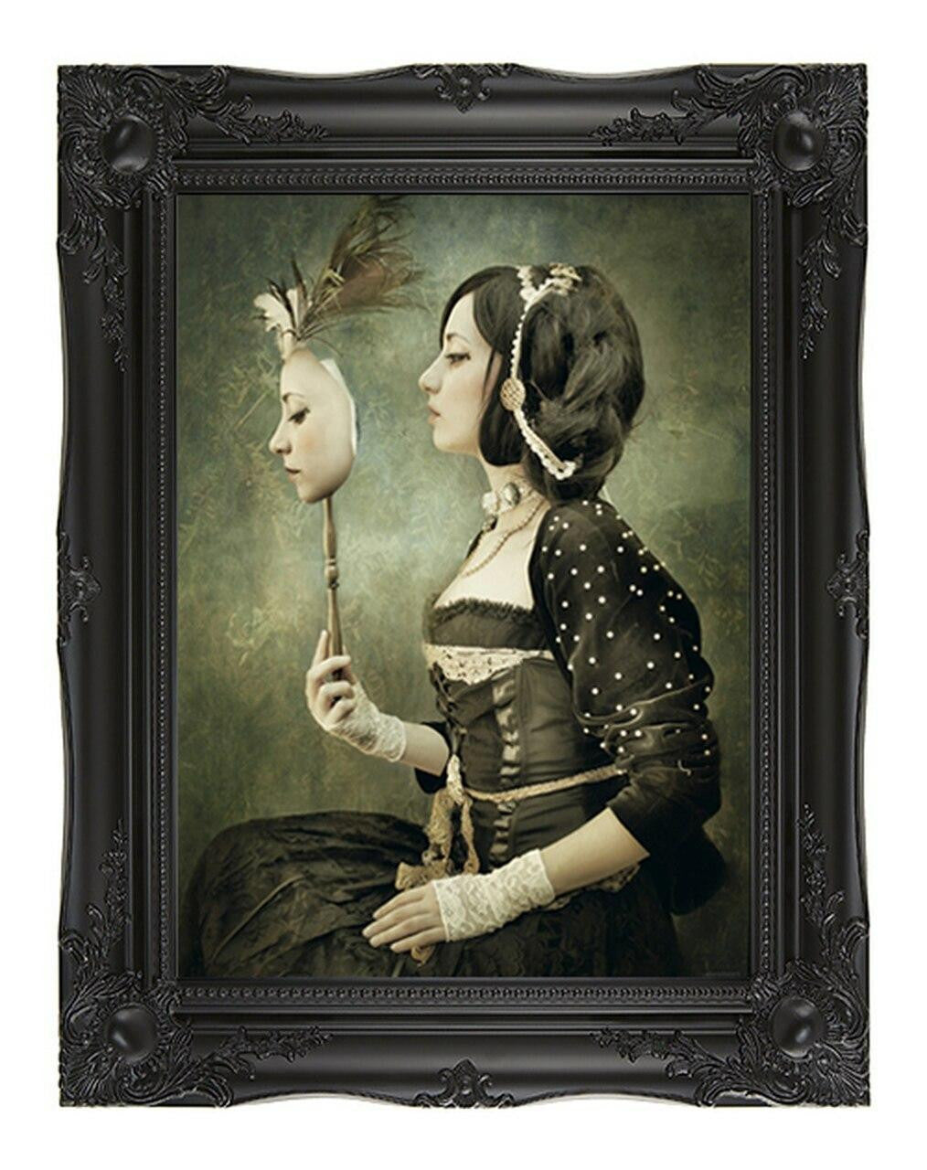 Mineheart Wall Art Mirror Mirror Leinwandbild 66x81cm Gold
