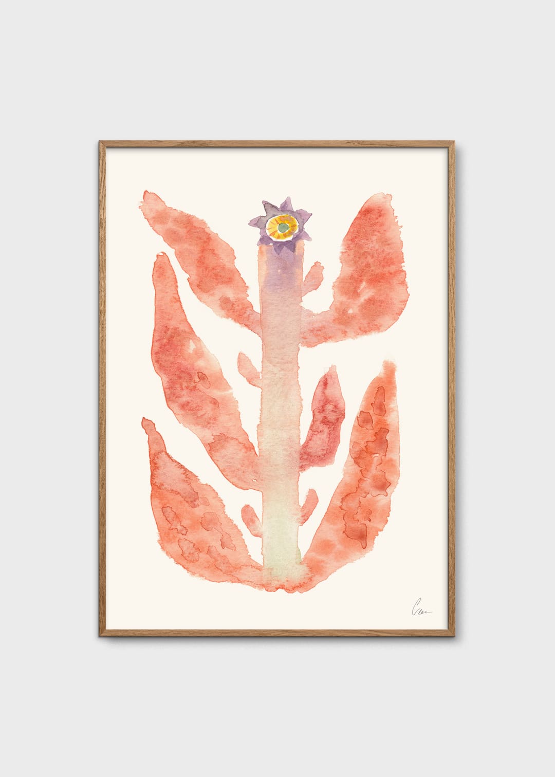 The Poster Club Augusti Poster A4 Orange Botanik
