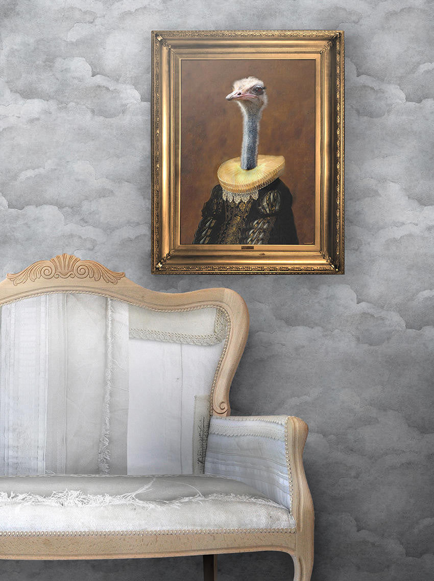 Mineheart Wallpaper Pale Grey Clouds Tapete Grau Wolken
