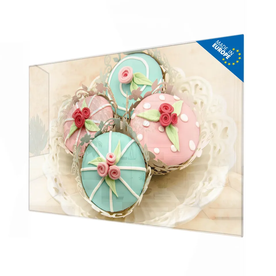 Banjado Magnettafel Cupcakes Glasmagnettafel 120x80 cm