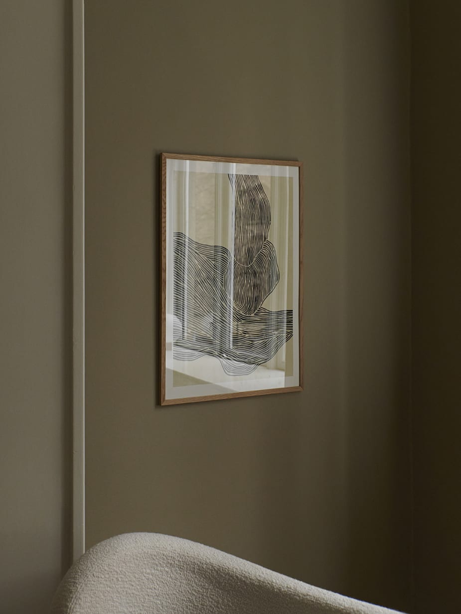 The Poster Club The Line No 16 Poster 30x40 beige