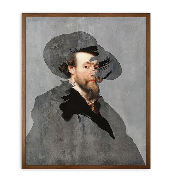 Mineheart Reveal Man 3 Wandbild 81x66 cm Grau Portrait