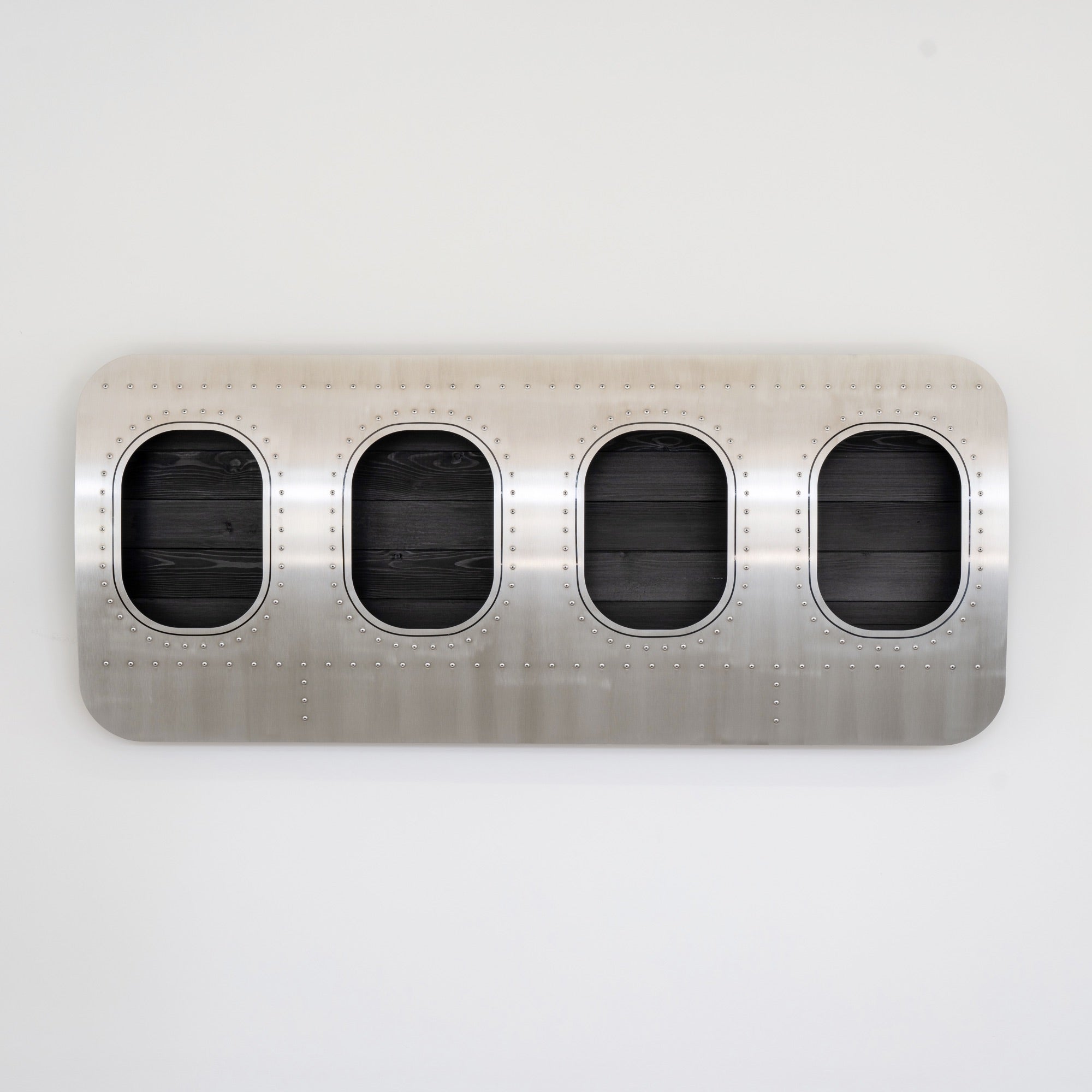 aircraftwindows Wall Bars 4er Wandbar Tannenholz Black Edition