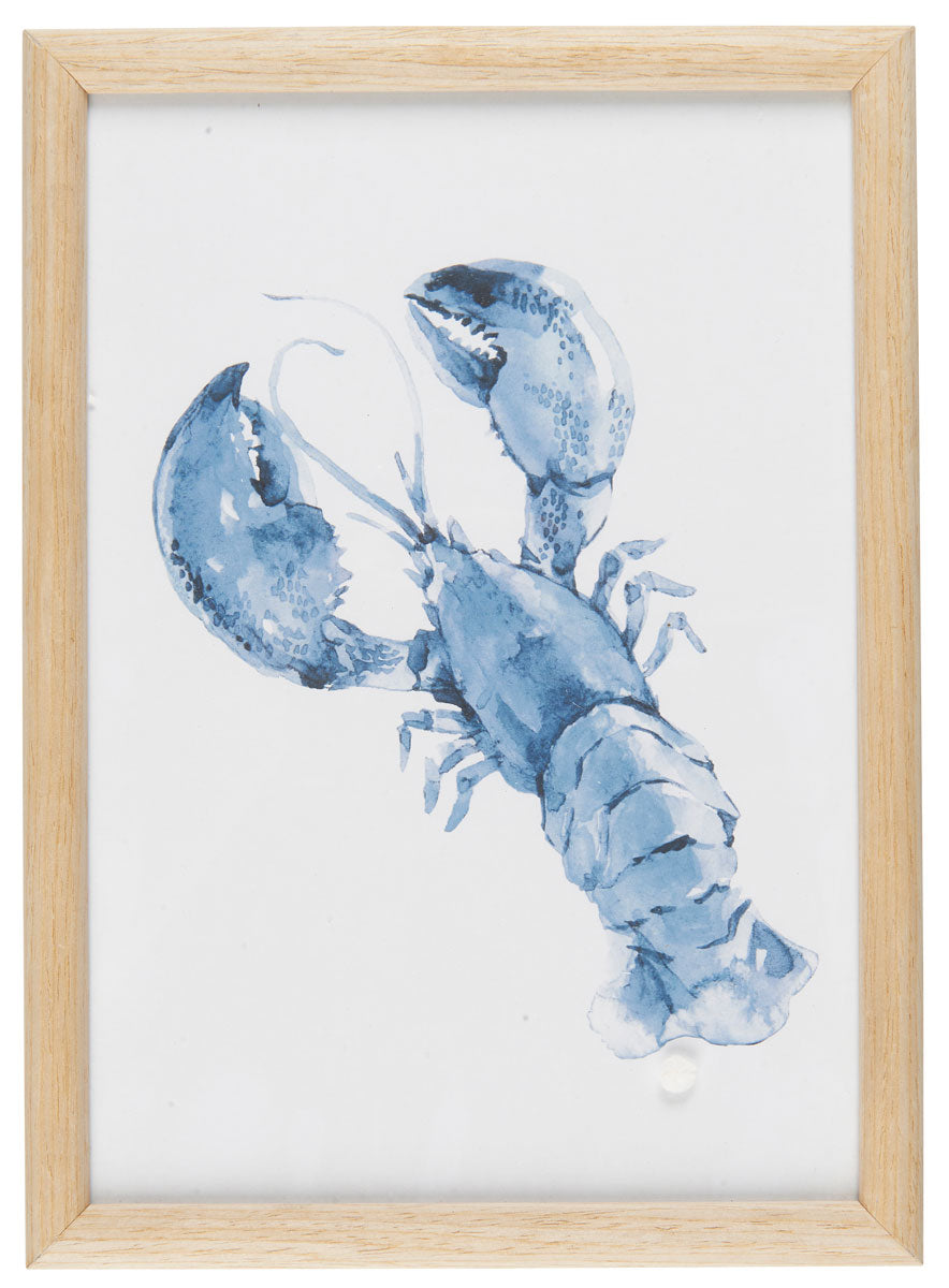 LS-LebenStil Wandbild Sylt Hummer 20x28cm Holzrahmen maritim