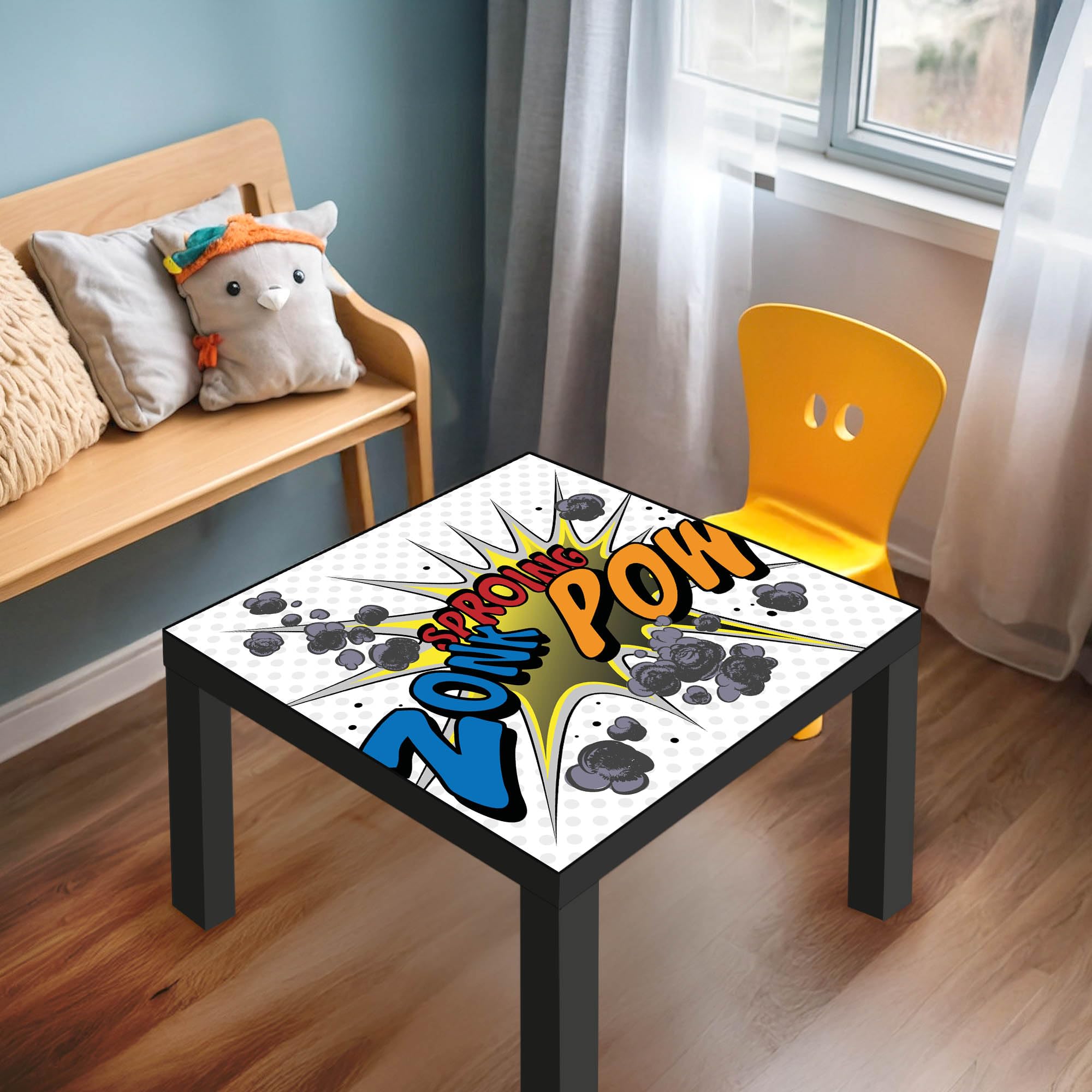 Banjado Möbelfolie Comic Tischfolie 55x55 cm selbstklebend
