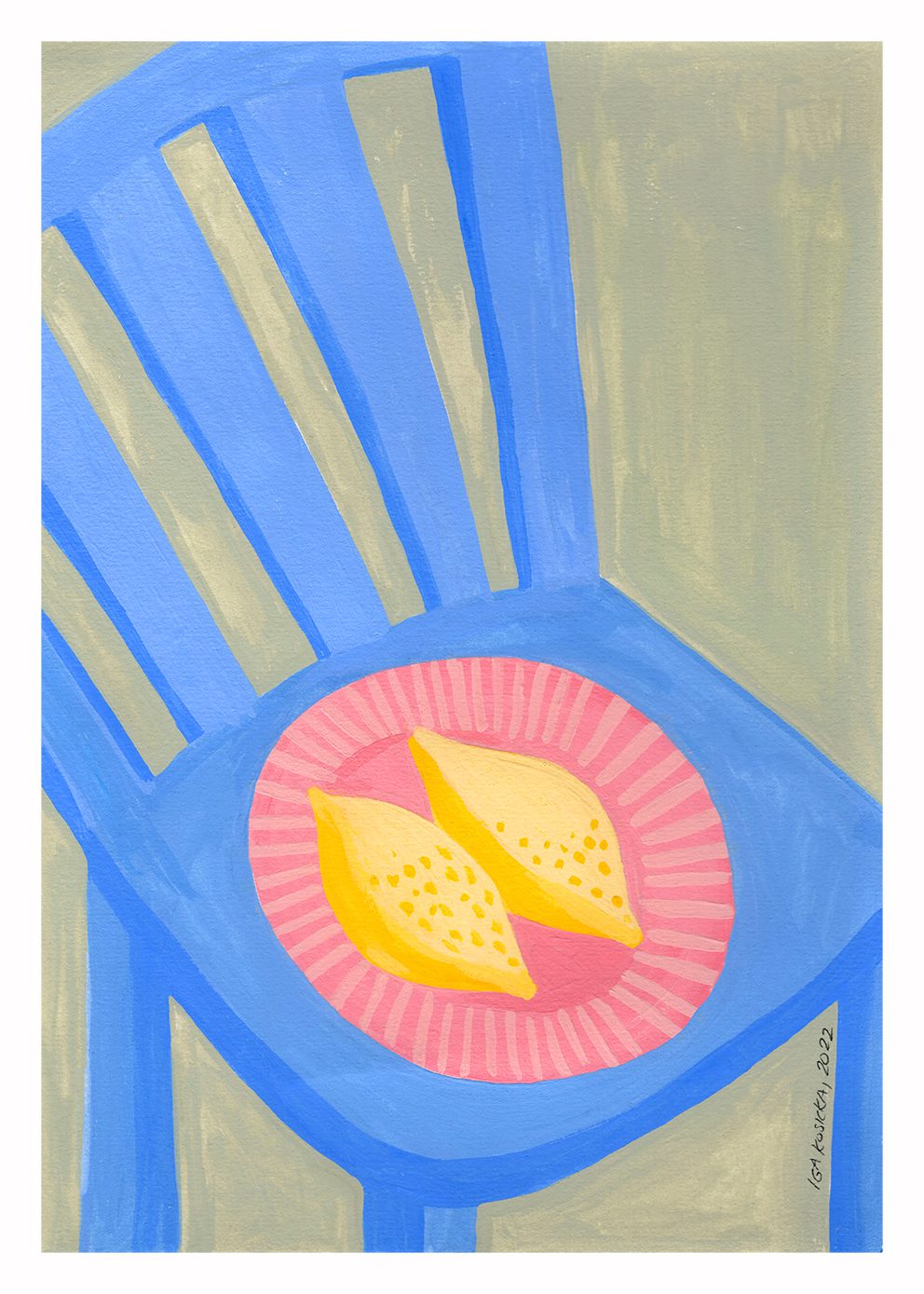 The Poster Club New Lemons Poster A4 bunt pastell