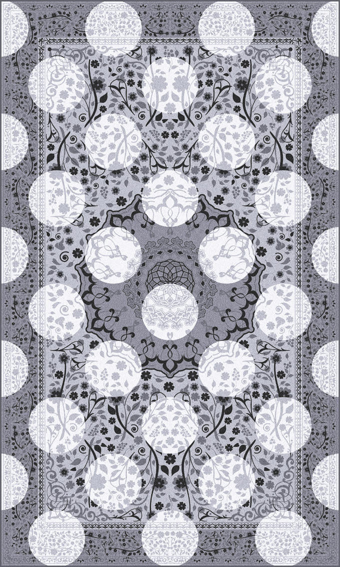 Mineheart Monochrome Magic Rug Teppich Muster 20x20 cm Grau
