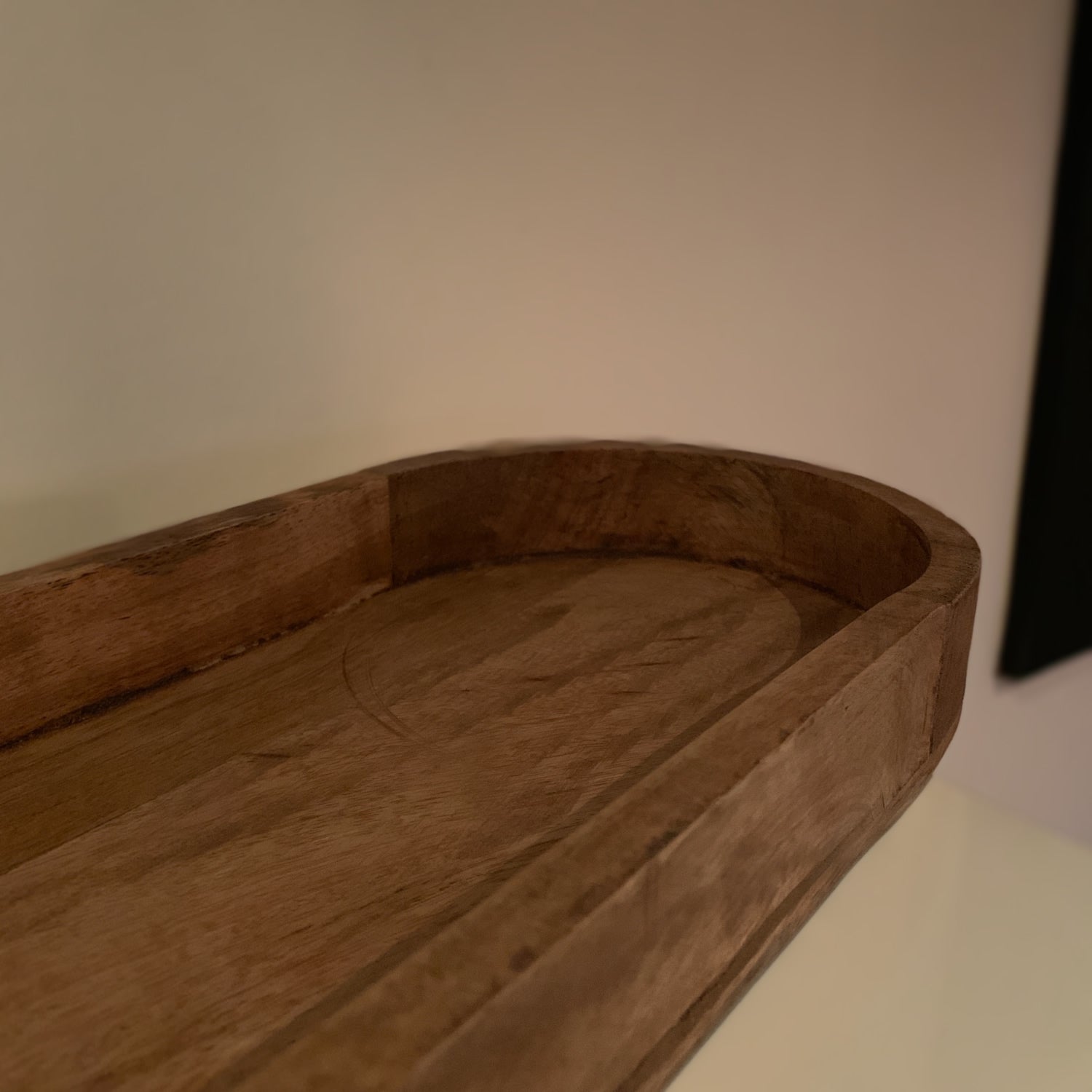 LS-LebenStil Bombay XXL Tablett Mango-Holz Braun 81cm