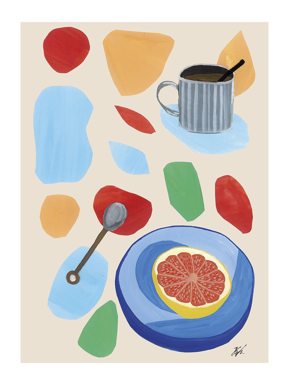 The Poster Club Art Prints Frulle Poster 30x40 cm bunt