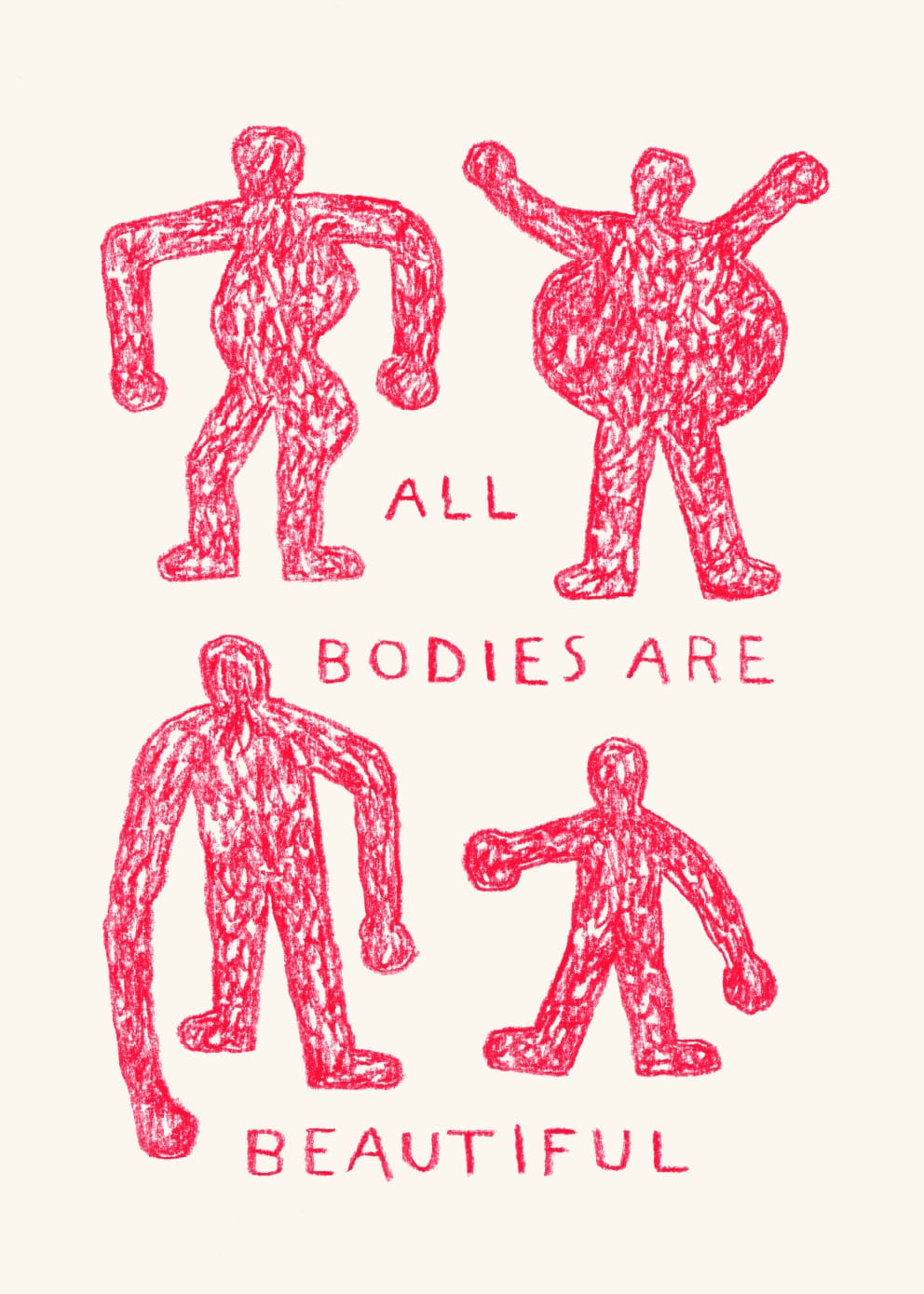 The Poster Club All Bodies Are Beautiful Poster A4 rot