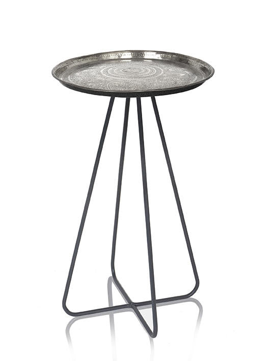Mineheart Casablanca Beistelltisch Hoch 57cm Grau