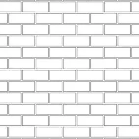 Mineheart Wallpaper Brick Outline Tapete Schwarz-Weiß Rolle