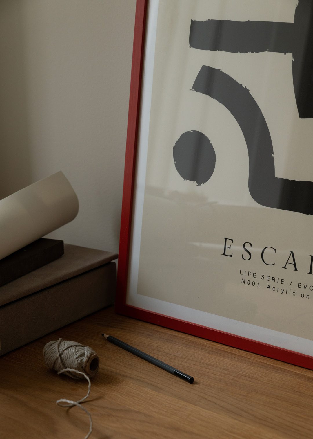 The Poster Club Escalar Poster A4 beige schwarz