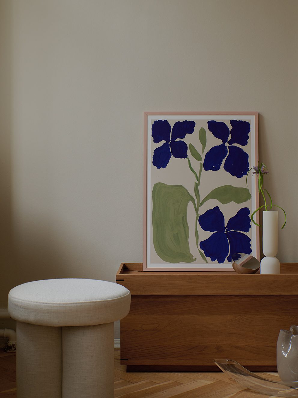 The Poster Club Art Prints Flowers Poster 30x40 cm blau