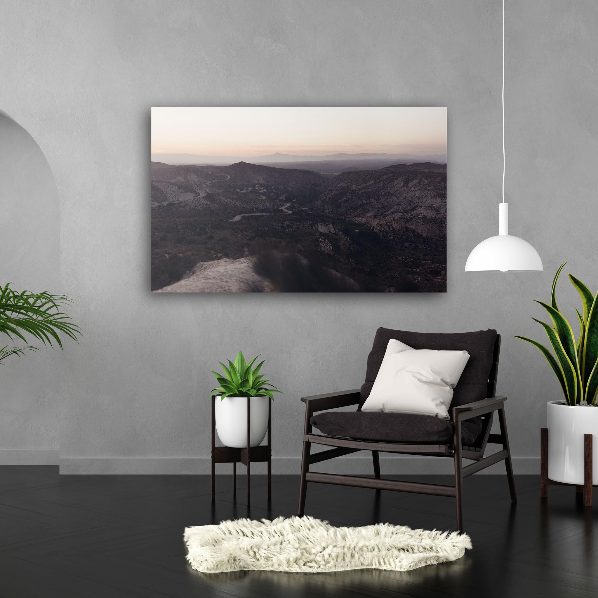 Hustling Sharks Wandbilder Berglandschaft Leinwandbild 40x30 cm