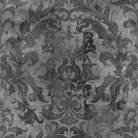 Mineheart Wallpaper Dark Urban Concrete Damask Tapete grau