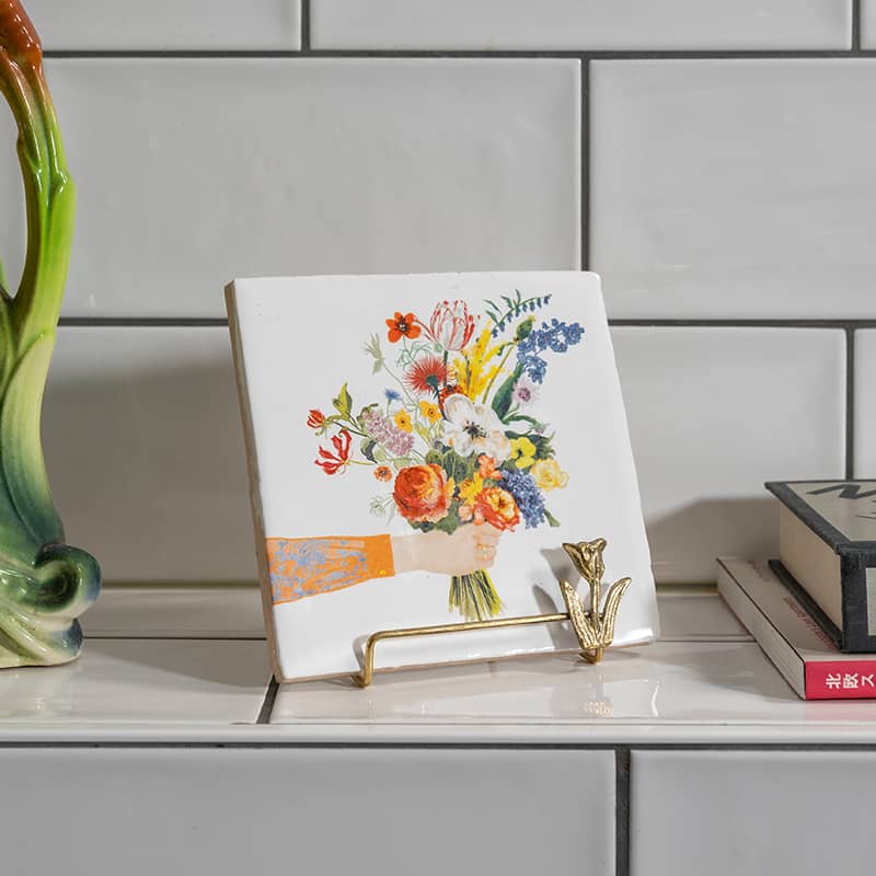 StoryTiles Tile Holders Golden Stand Tulip Fliesenhalter Gold