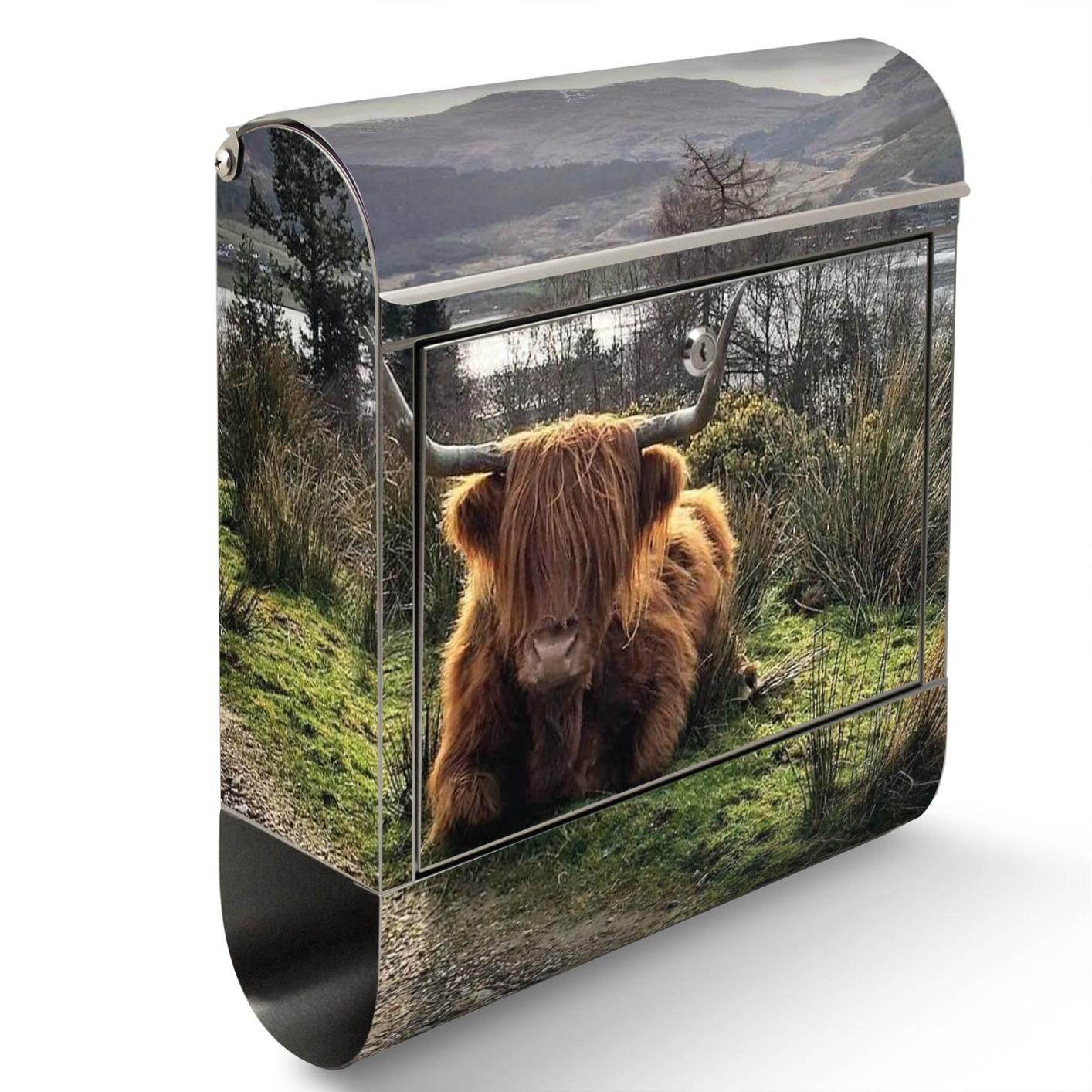 Banjado Briefkasten Wunschmotiv Edelstahl 38x43x12 ohne Namen