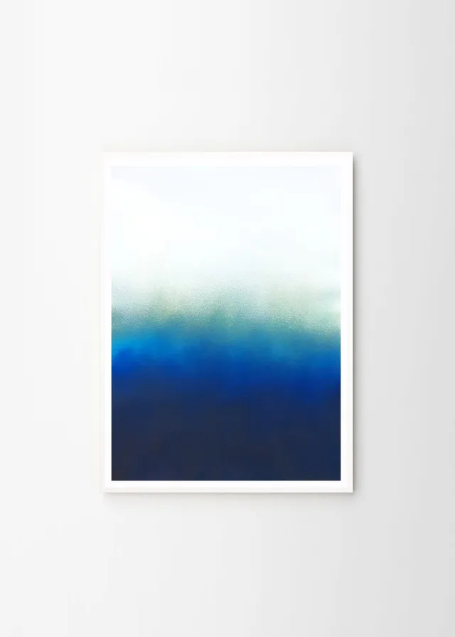 The Poster Club Hazy Turquoise Kunstdruck 79x108 cm türkis