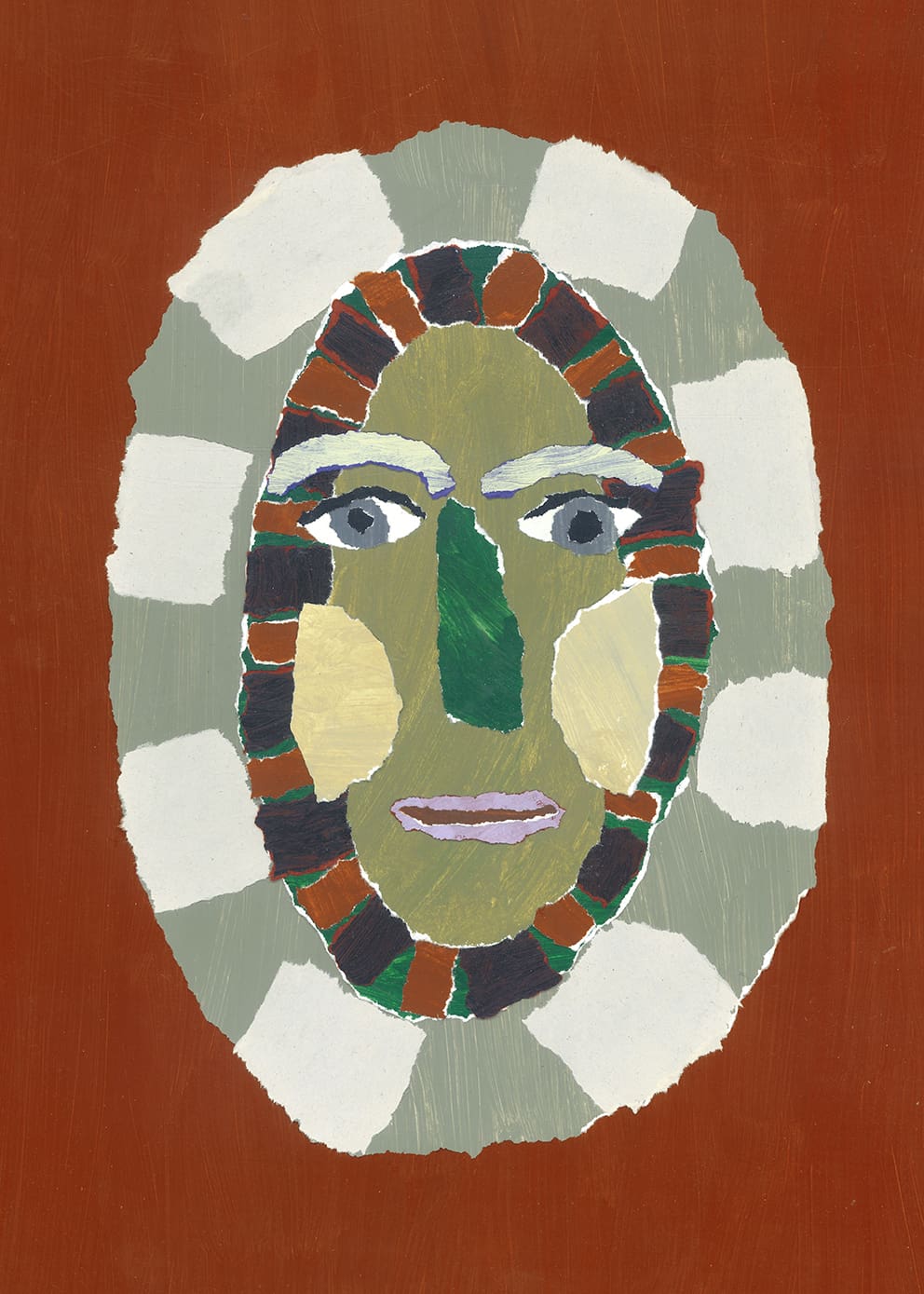 The Poster Club Collar Portrait Leinwand 30x40 cm bunt