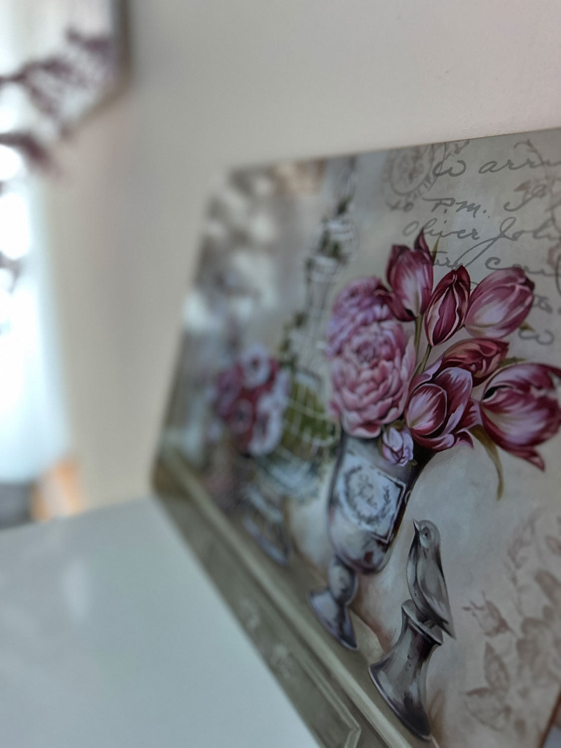 LS-LebenStil Vintage Blumen Tischset 40x30cm 2er Set abwaschbar