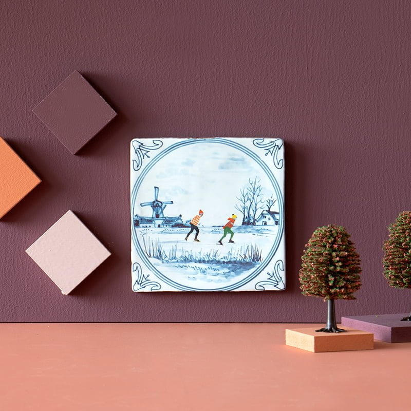 Storytiles Delft blue Hollandse winter Fliese 10x10 cm Winter