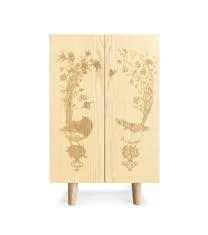 Mineheart Ash Cabinet Ornithologie 110 x 70 cm Holz