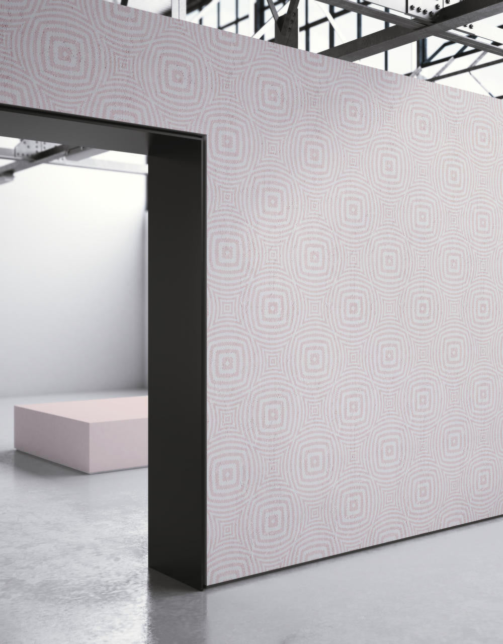 Mineheart Wallpaper Geometric Circles Tapete Rosa Rolle Vlies