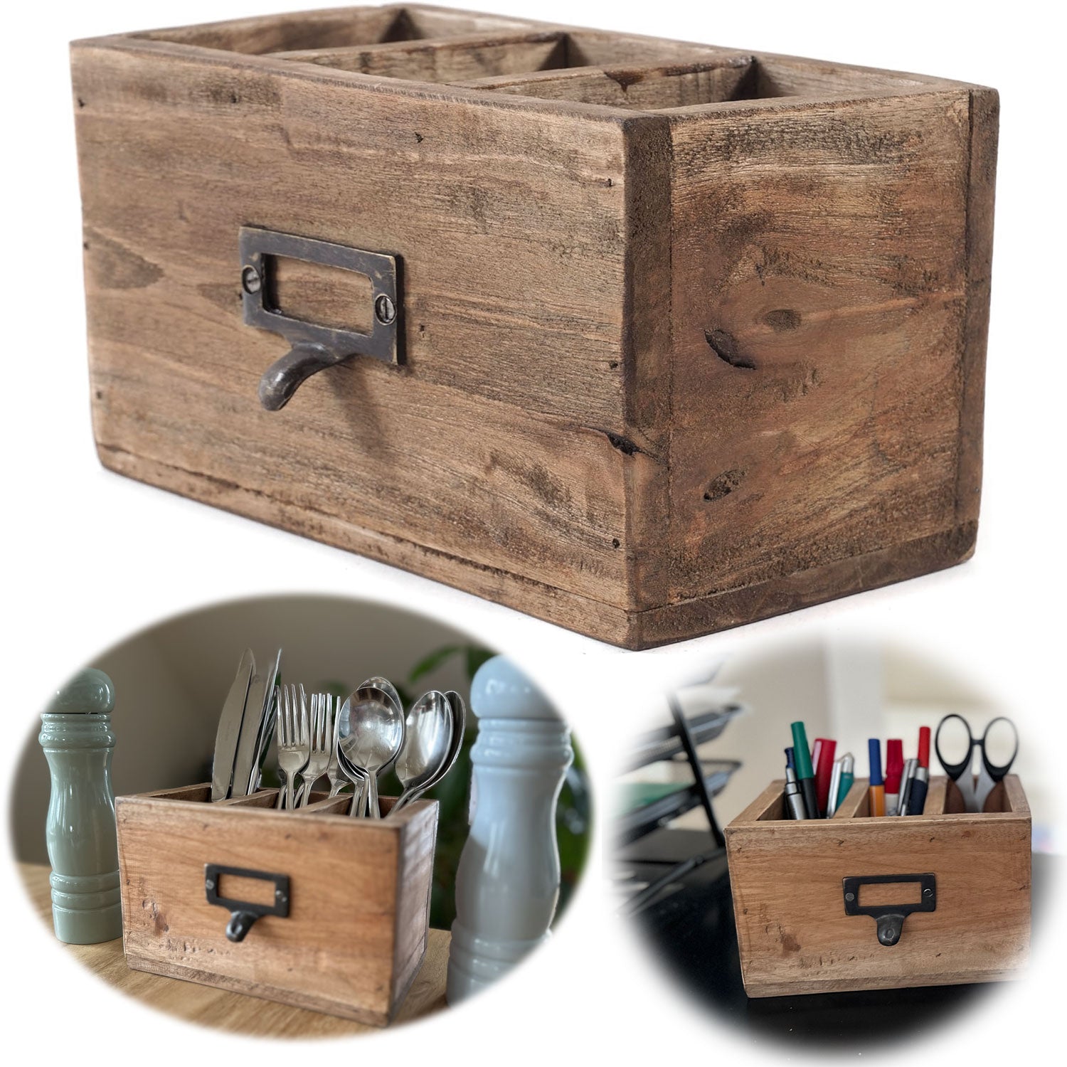 LS-LebenStil Küche & Haushalt Napoli Schublade Braun 18 cm Holz