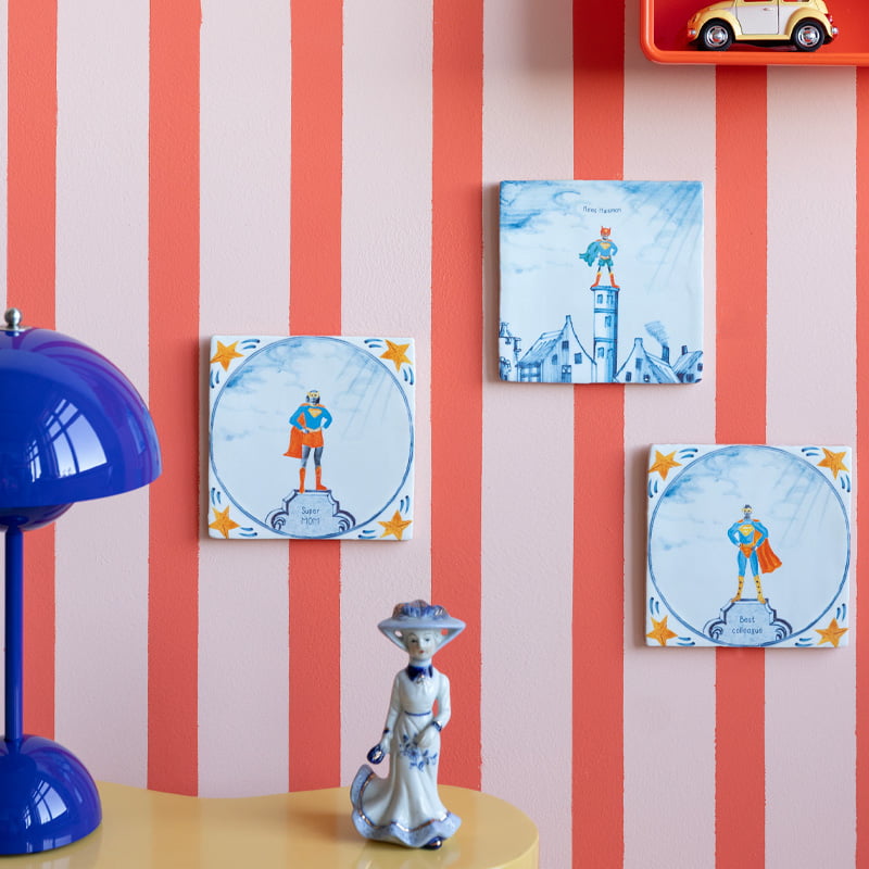 Storytiles Delft Blue Kleine held Fliese S 10x10 cm Baby