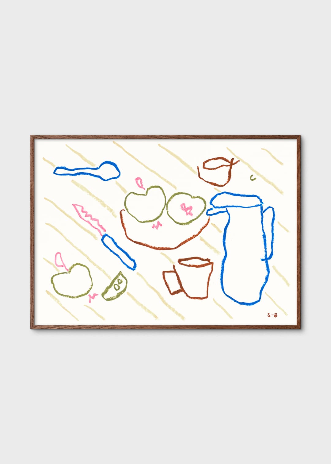 The Poster Club Art Prints Tea Time Poster 30x40 blau
