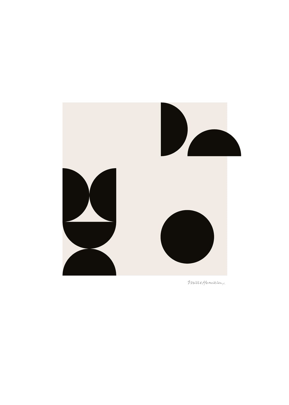 The Poster Club Wall Objects Balancing Objects 01 Poster 30x40 cm beige