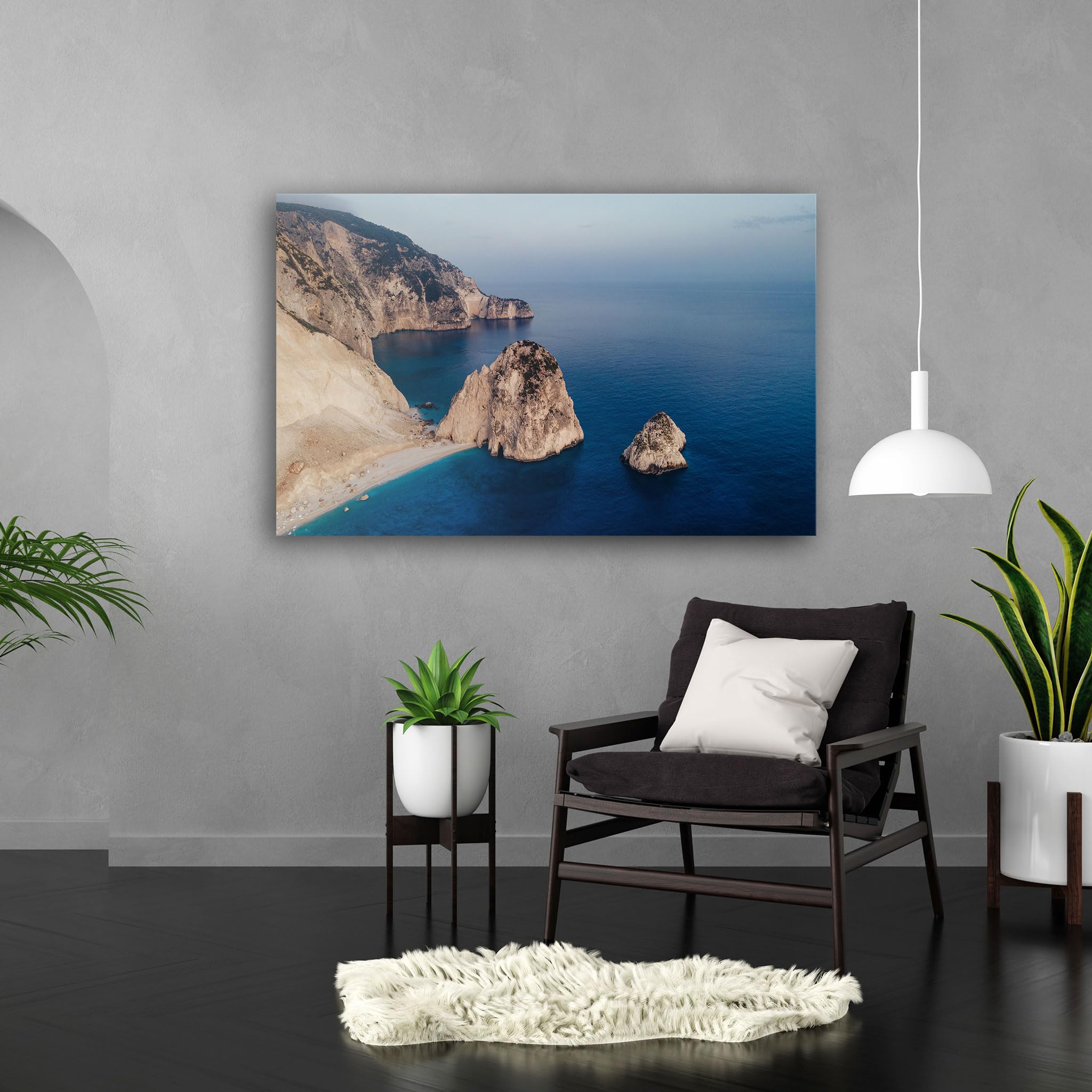Hustling Sharks Wandbilder Felsformationen Leinwand 100x150 cm