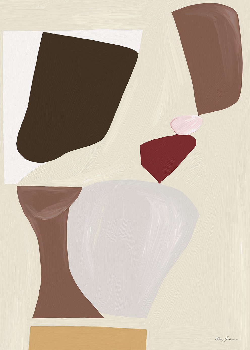 The Poster Club Art Prints Statera Poster A4 beige-braun