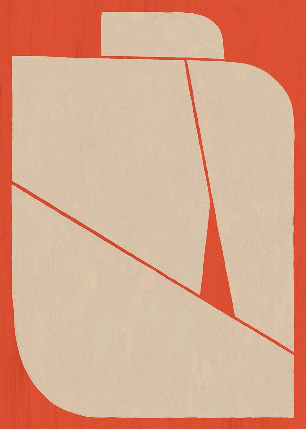 The Poster Club 3PM Leinwand 30x40 gerahmt beige-orange