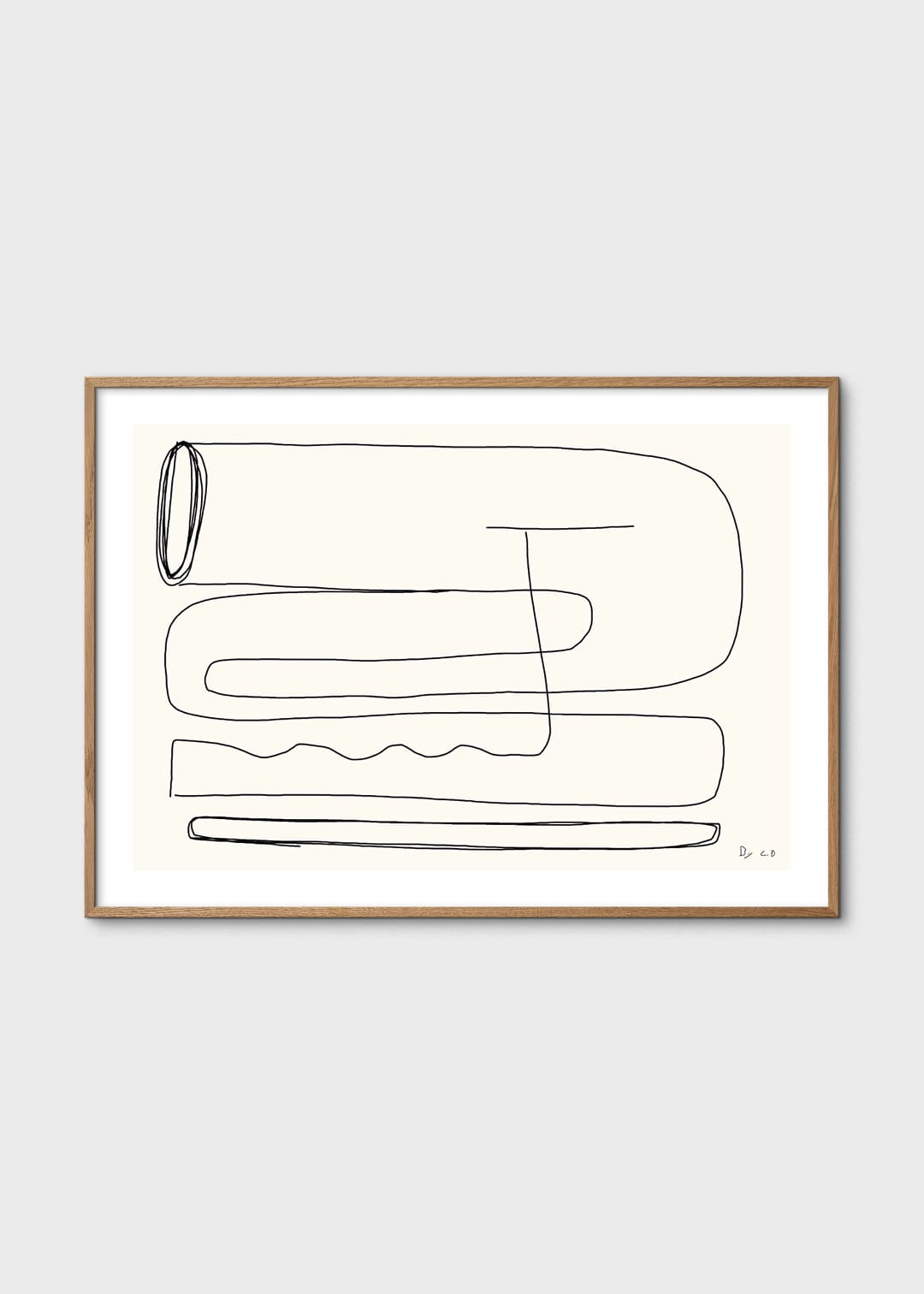 The Poster Club Art Prints Between Lines 01 Poster 30x40 beige