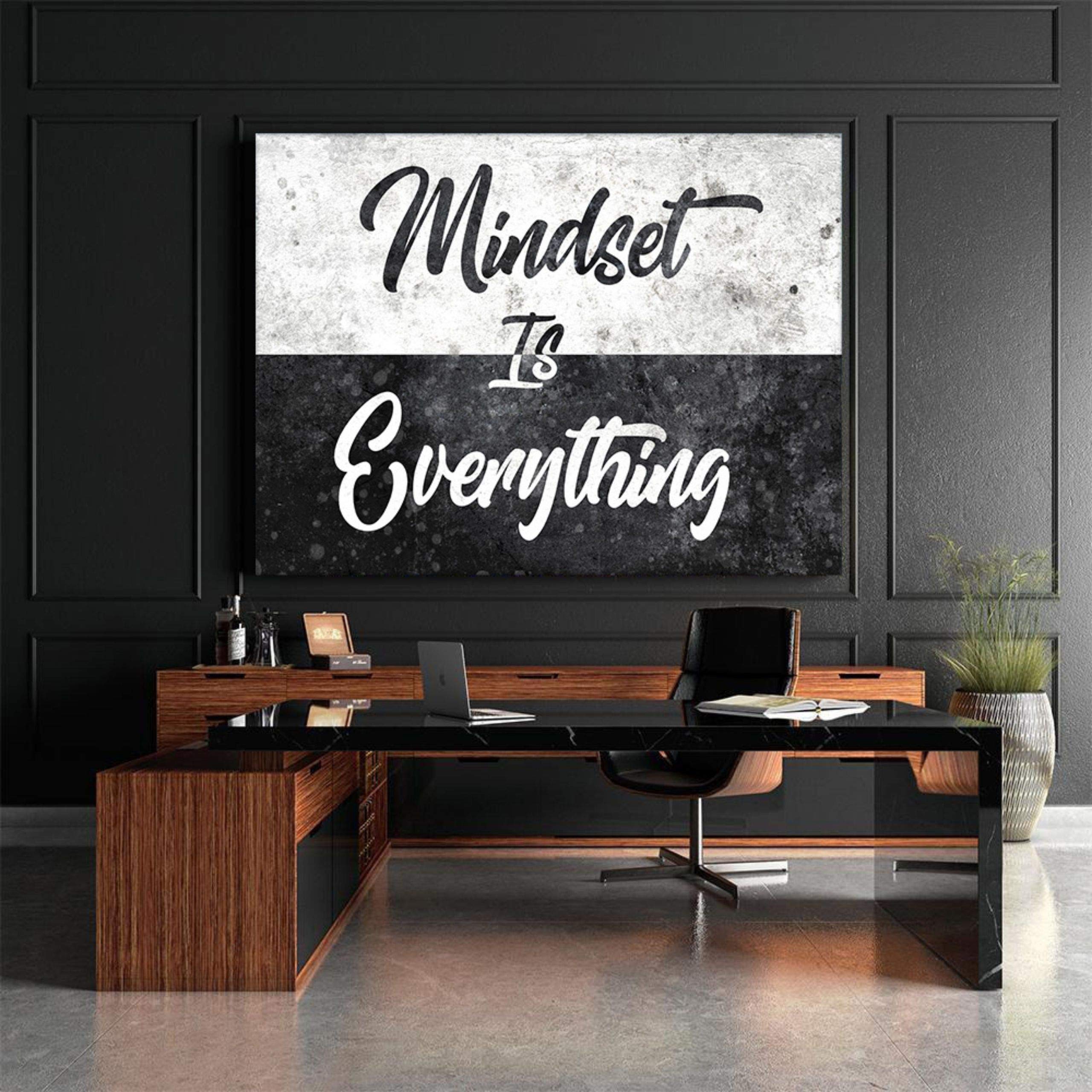 Hustling Sharks Mindset is Everything Leinwand 45x30 Büro