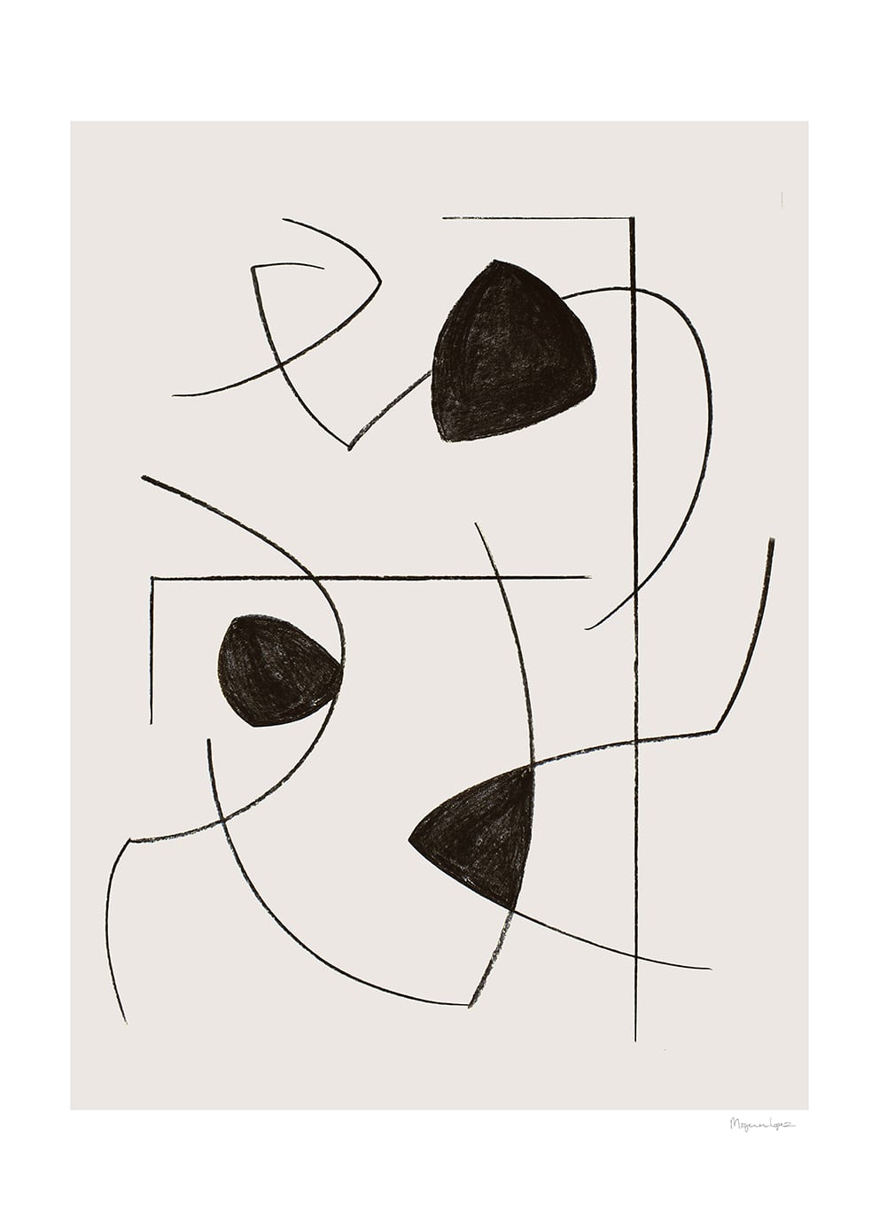 The Poster Club Art Prints Lines Poster 50x70 cm Giclée