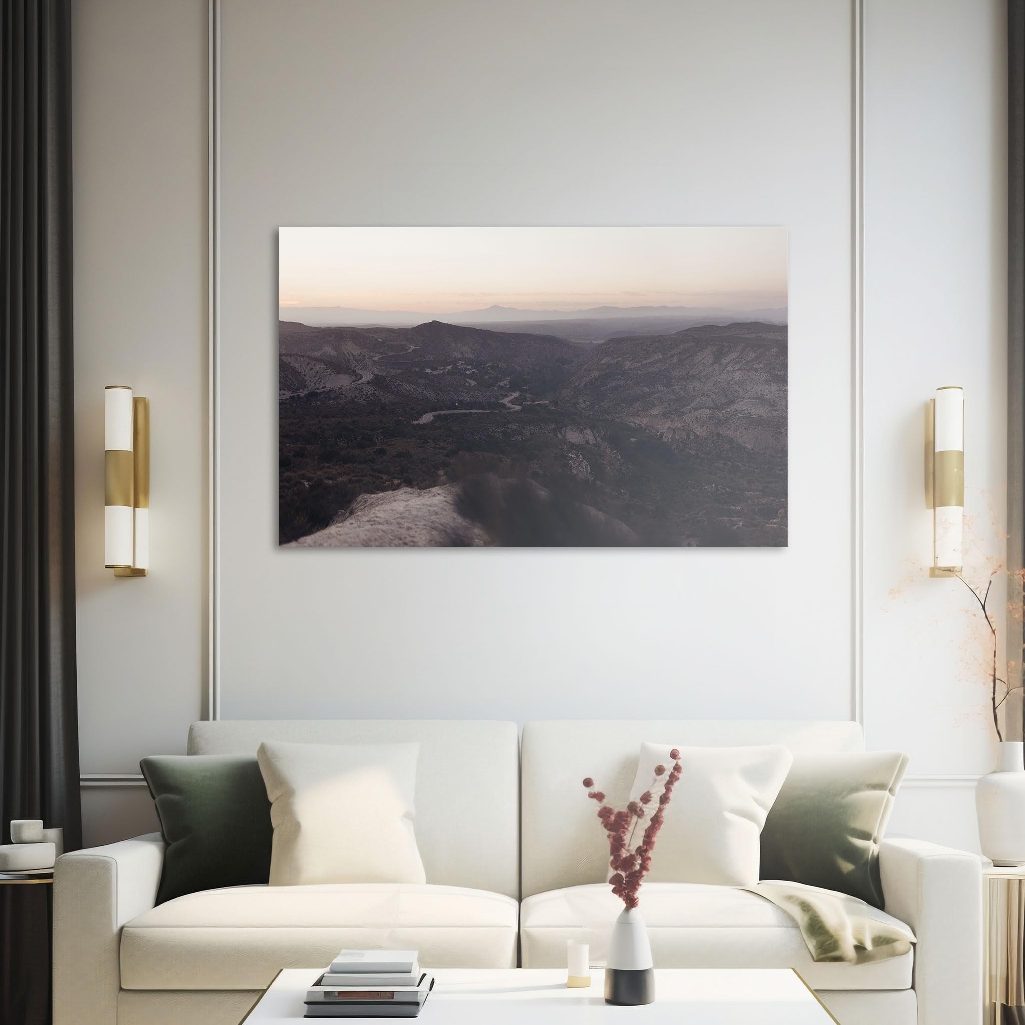 Hustling Sharks Wandbilder Berglandschaft Leinwandbild 40x30 cm