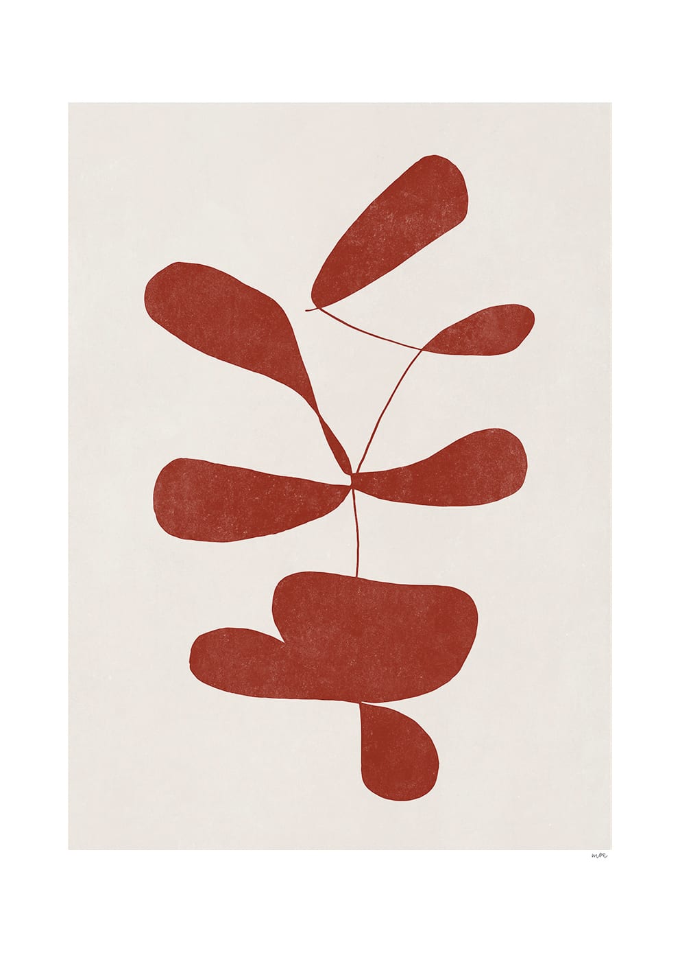 The Poster Club Art Prints Botanik I Poster 30x40 cm beige rot