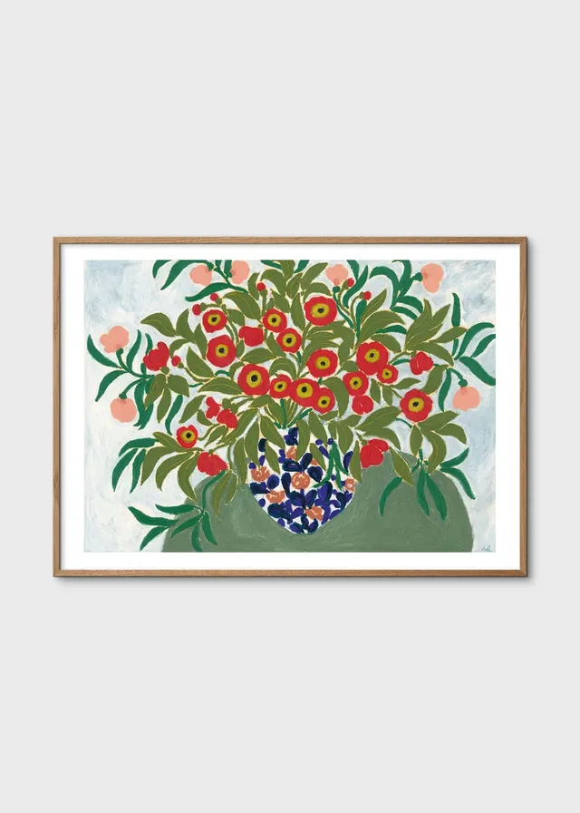 The Poster Club Art Prints Table Flowers Poster A4 botanisch