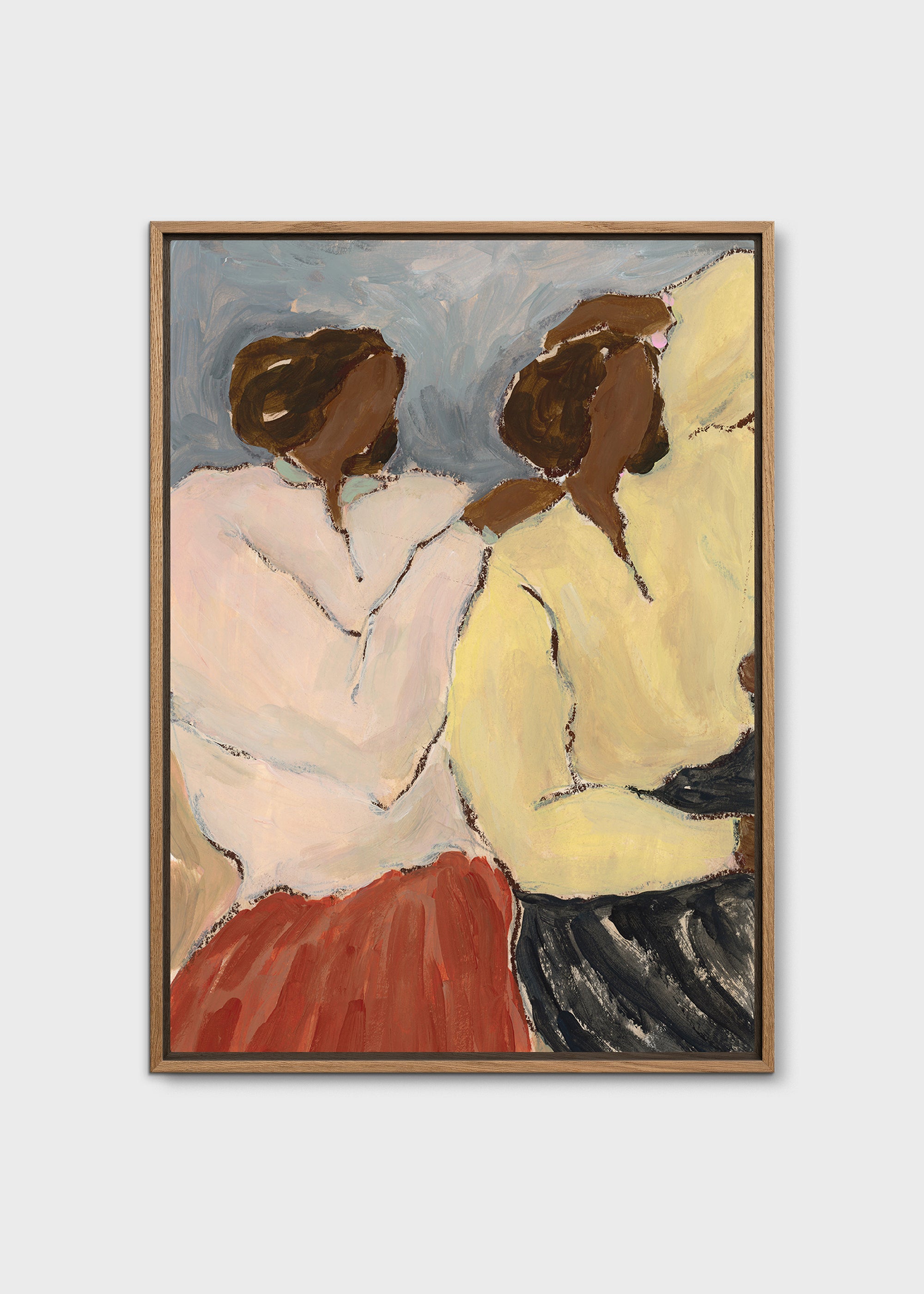 The Poster Club Side by Side Leinwandbild 50x70 cm gelb