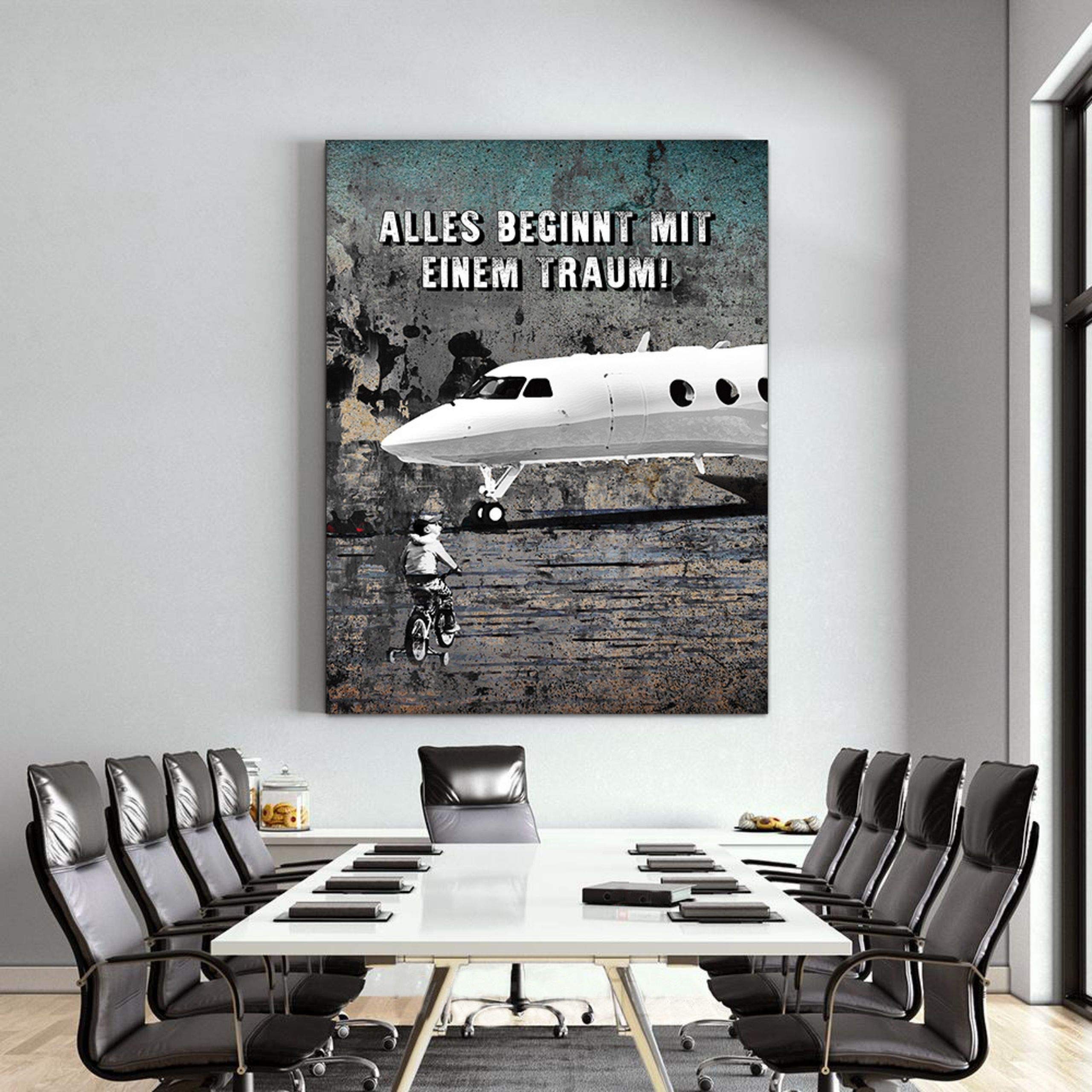 Hustling Sharks Alles beginnt mit einem Traum Leinwand 30x45