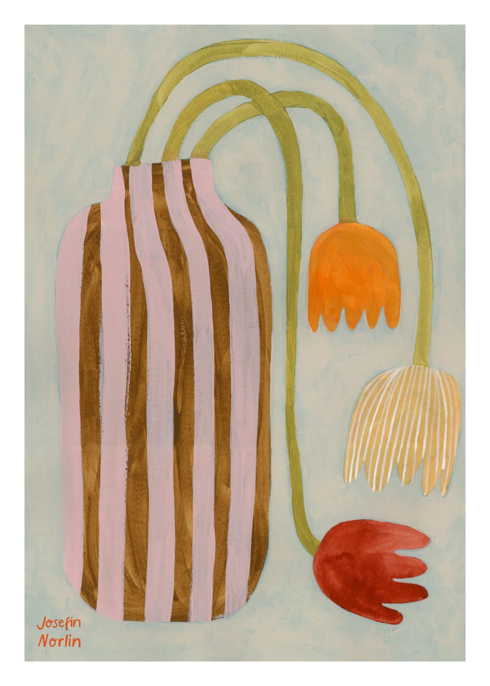The Poster Club Art Prints Fallen Tulips Poster 30x40 cm braun