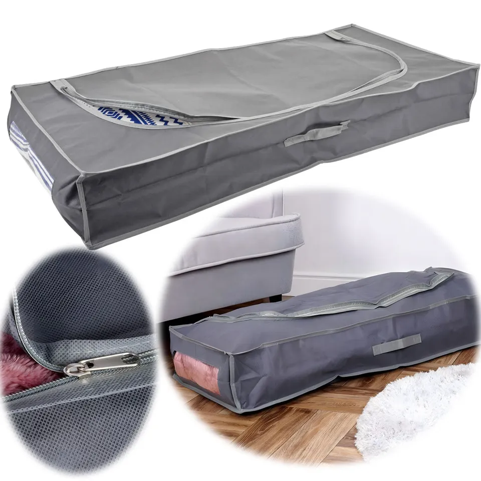 LS-LebenStil Möbel & Wohnen Unterbettbox 105x45x16cm Grau