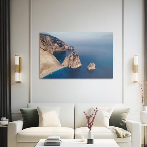 Hustling Sharks Wandbilder Felsformationen Leinwand 100x150 cm