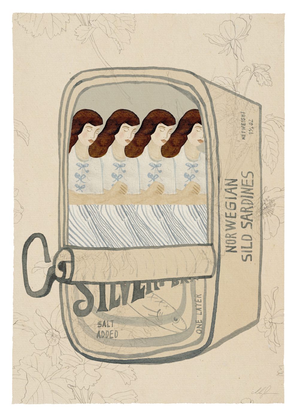 The Poster Club Nap Time Poster 30x40 cm beige