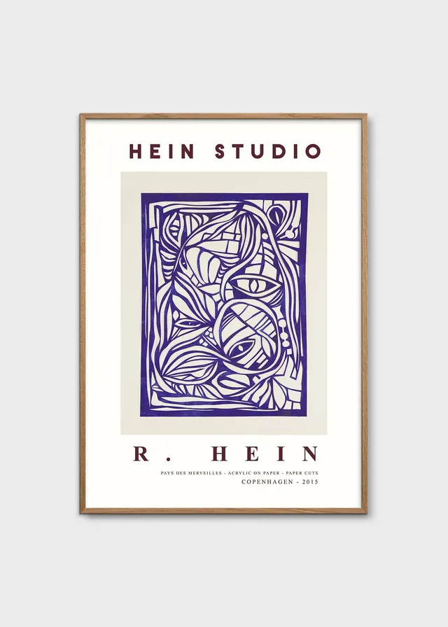 The Poster Club Wonderland No. 02 Poster A4 beige-blau abstrakt