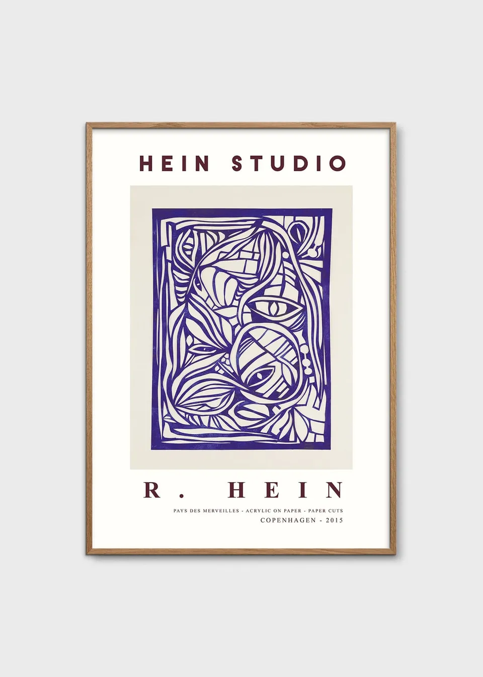 The Poster Club Wonderland No. 02 Poster A4 beige-blau abstrakt